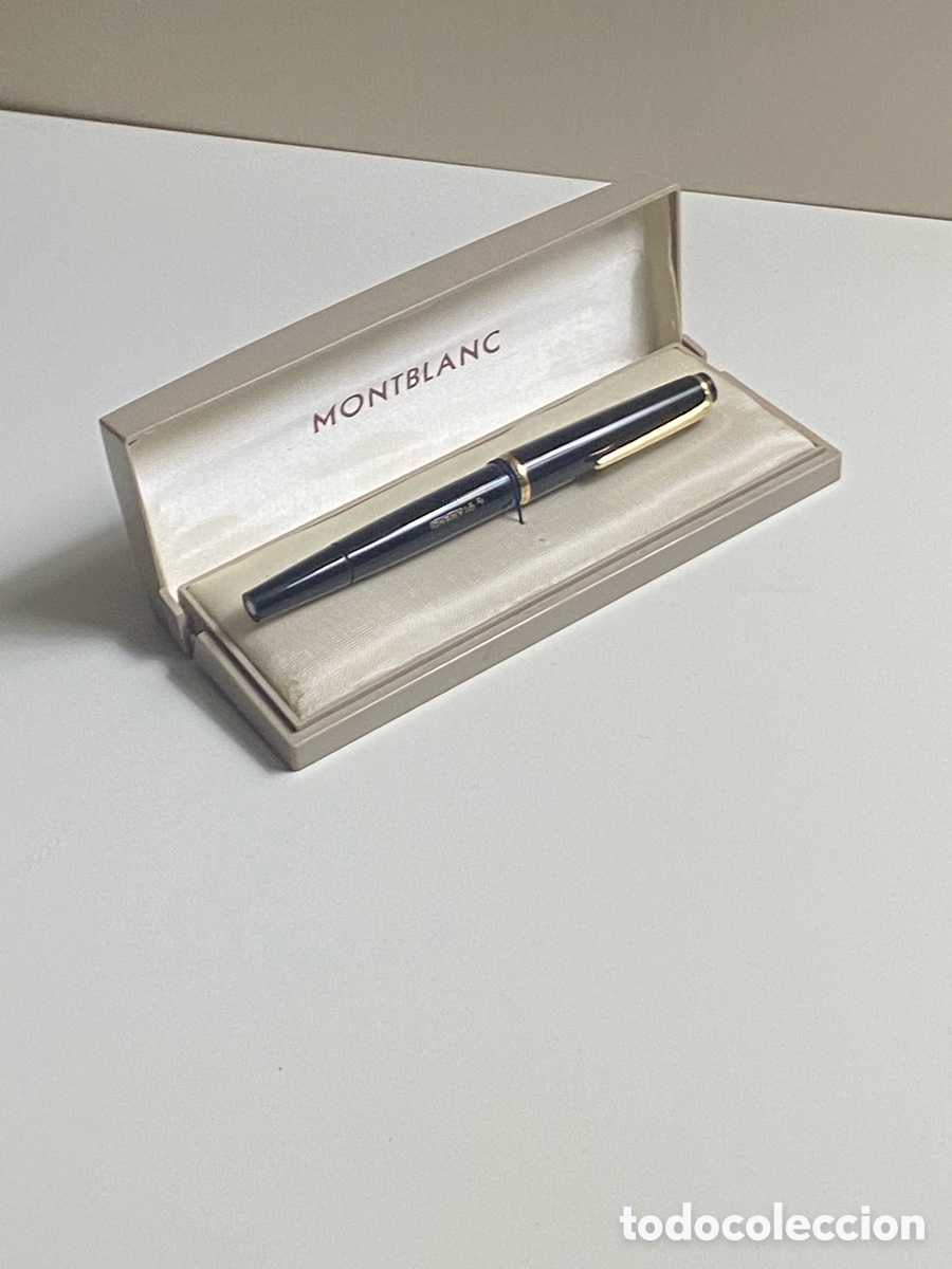 Bol&iacute;grafos antiguos: Pluma Montblanc con caja y tintero - Foto 2