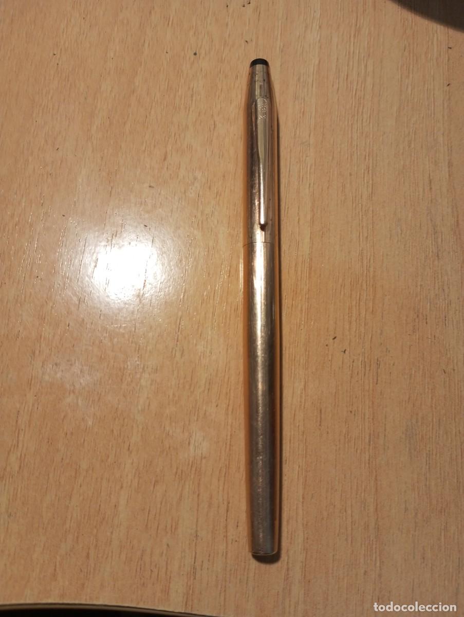 Bol&iacute;grafos antiguos: Cross roller Chapado En oro - Foto 2