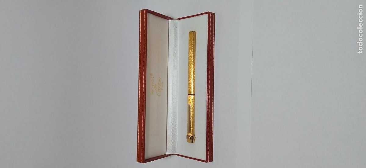 Bol&iacute;grafos antiguos: MUST DE CARTIER TRINITY BOL&Iacute;GRAFO ROTULADOR PLAQUE ORO G
