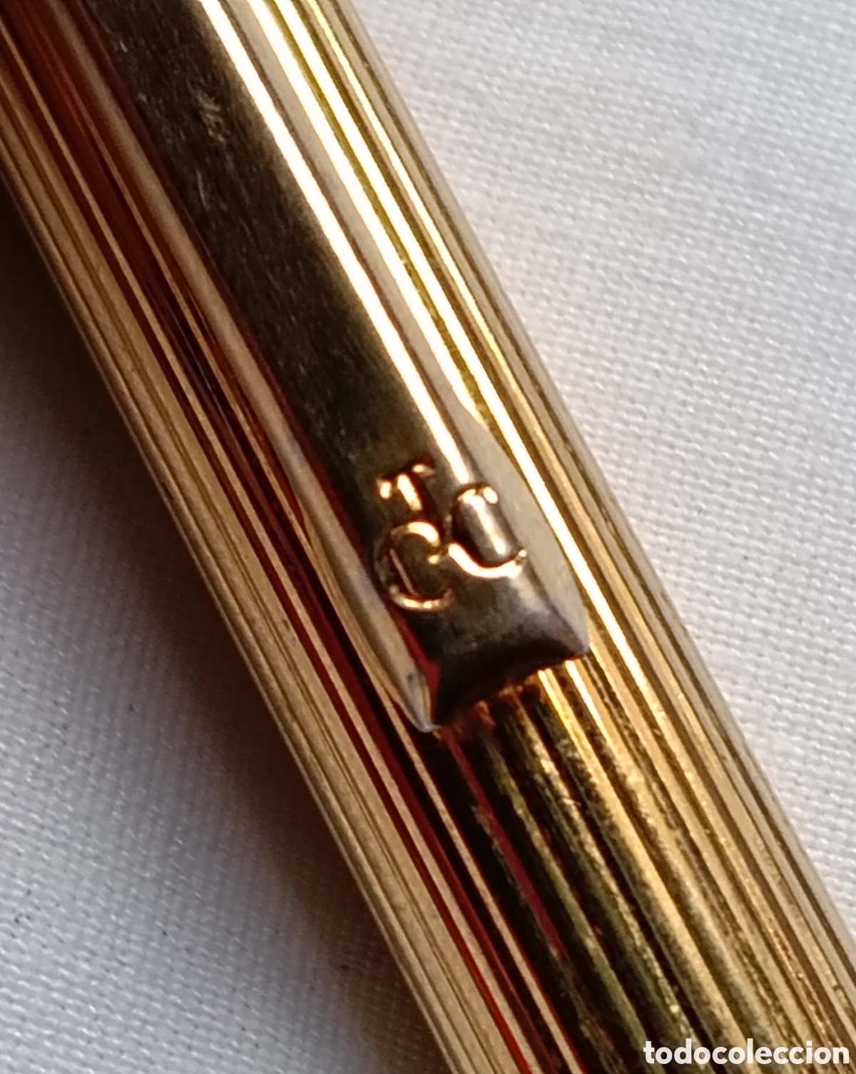Bol&iacute;grafos antiguos: Rollerball color dorado sin marca - Foto 3