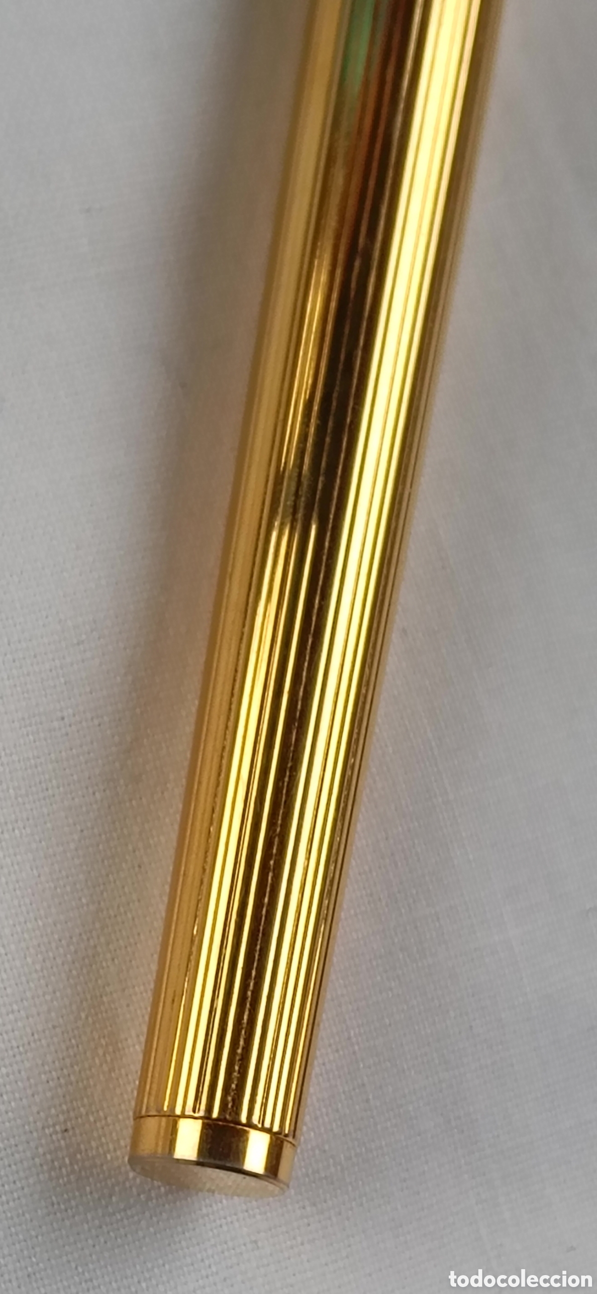 Bol&iacute;grafos antiguos: Rollerball color dorado sin marca - Foto 4
