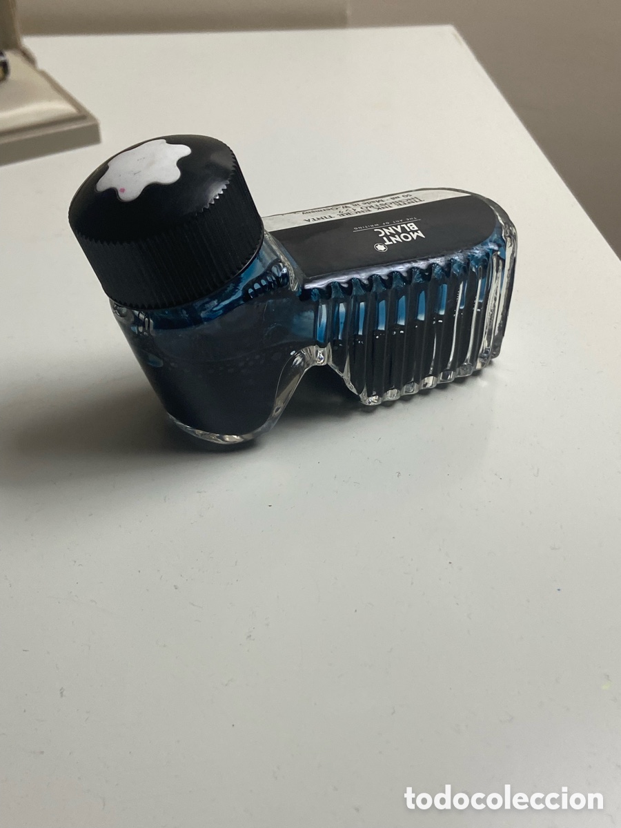 Bol&iacute;grafos antiguos: Pluma Montblanc con caja y tintero - Foto 9