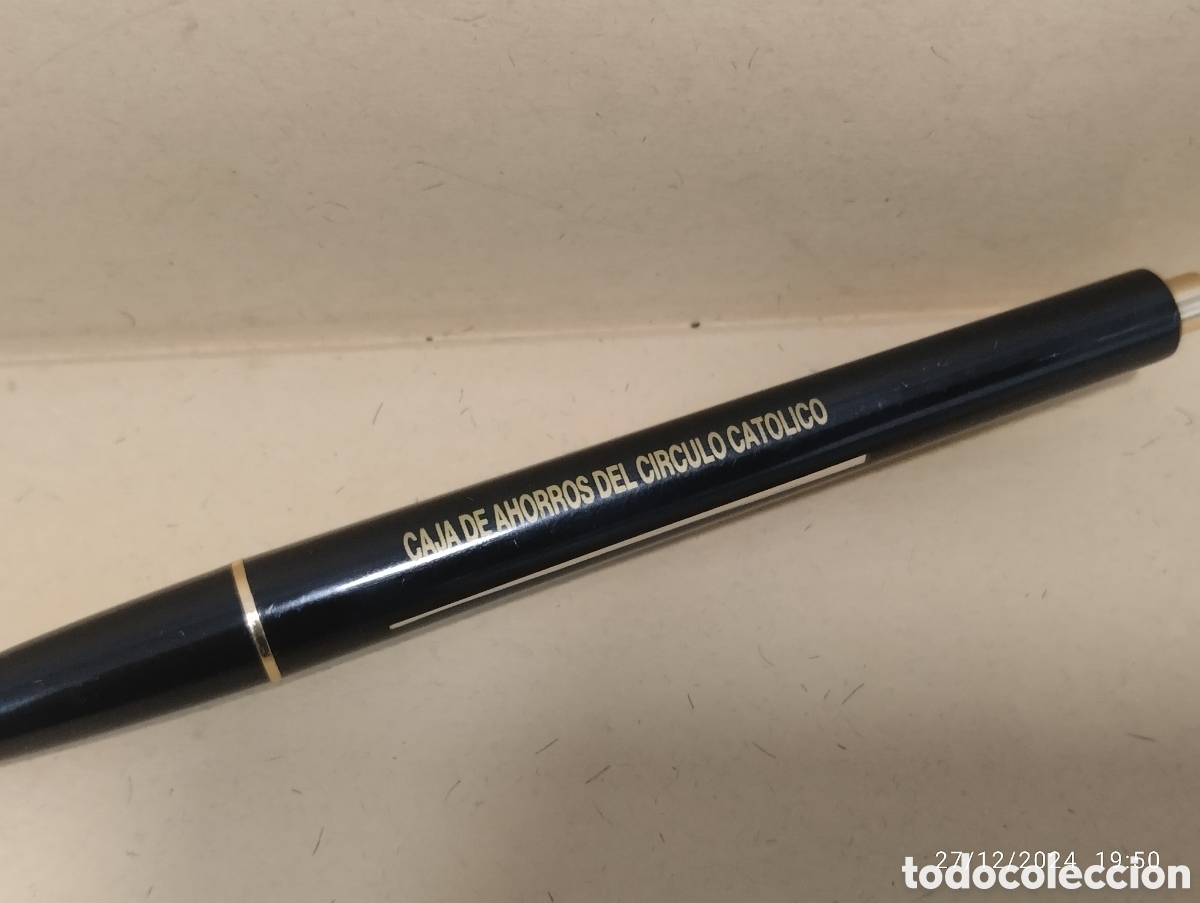 Bol&iacute;grafos antiguos: BOLIGRAFO PUBLICITARIO CAJACIRCULO - Foto 2