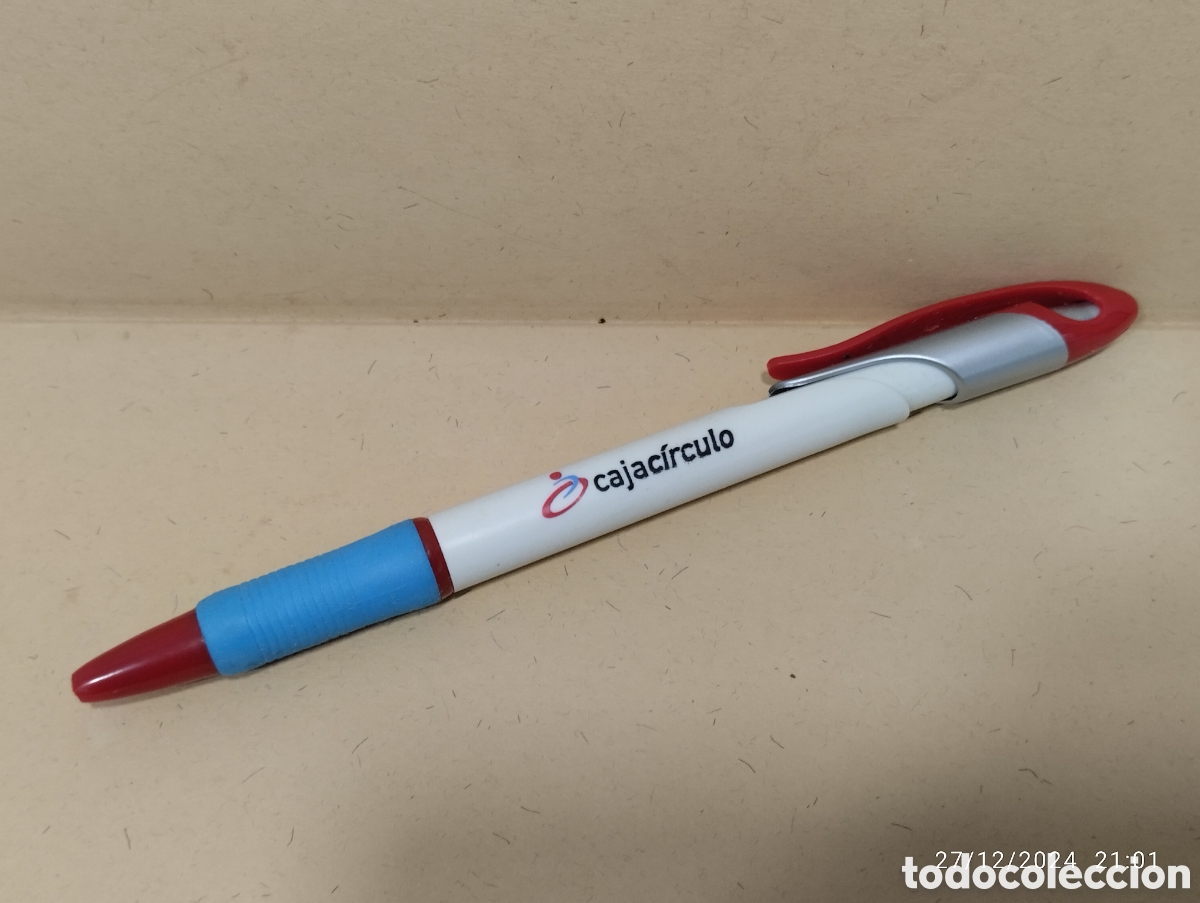 Bol&iacute;grafos antiguos: BOLIGRAFO PUBLICITARIO CAJACIRCULO - Foto 1