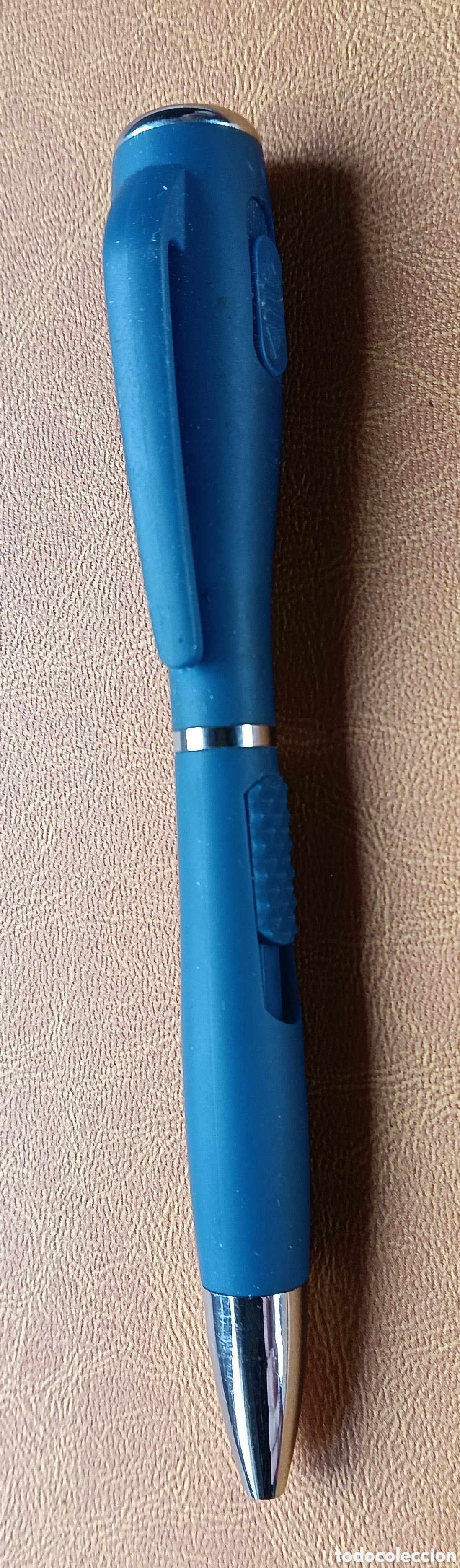 Bol&iacute;grafos antiguos: Roller con luz, azul oscuro , - Foto 1