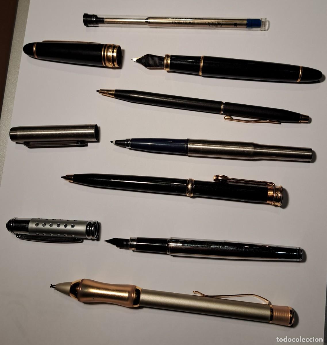 Bol&iacute;grafos antiguos: conjunto boligrafos y plumas - Foto 1