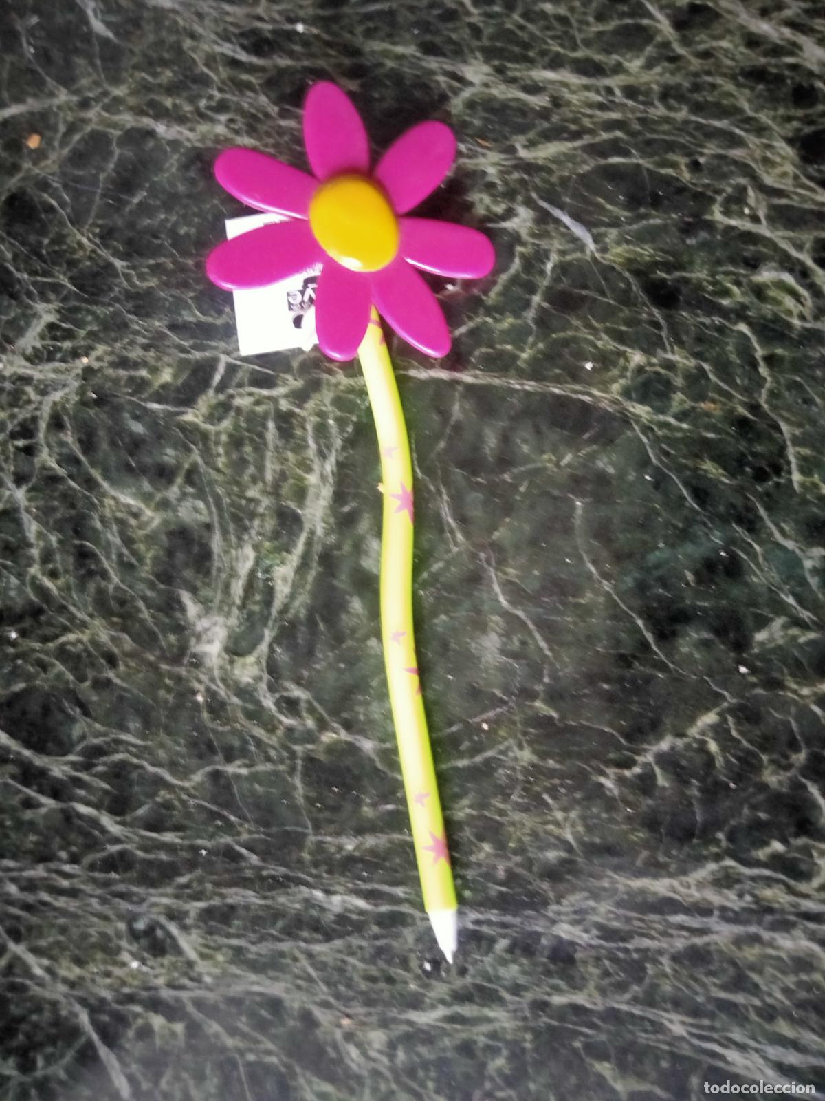 Bol&iacute;grafos antiguos: Bol&iacute;grafo con flor. Clave. - Foto 1