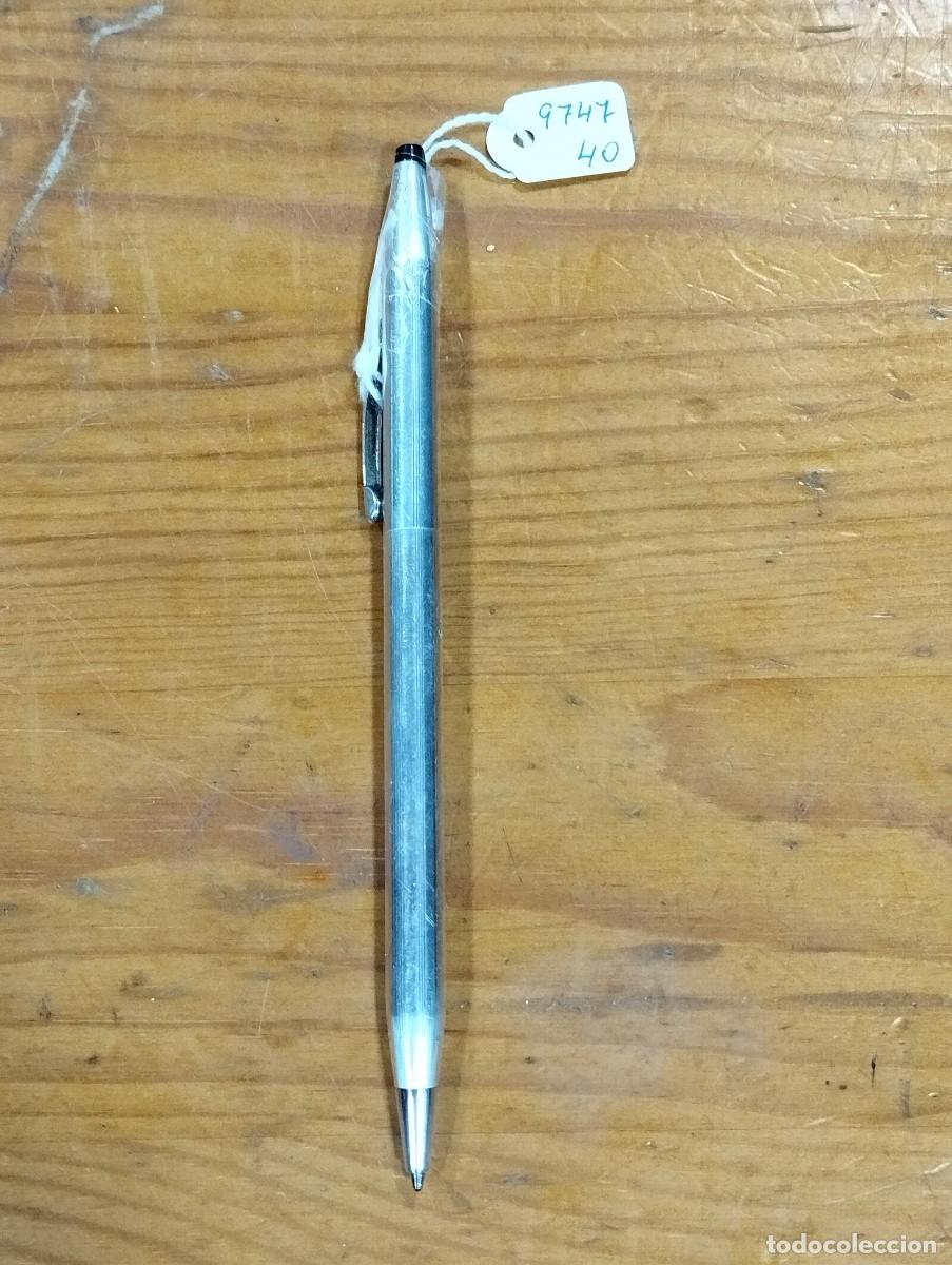 Bol&iacute;grafos antiguos: BOLIGRAFO CROSS PLATA. FUNCIONA Y ESCRIBE. - Foto 1