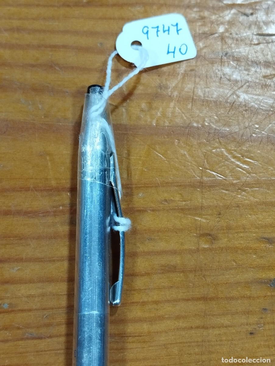 Bol&iacute;grafos antiguos: BOLIGRAFO CROSS PLATA. FUNCIONA Y ESCRIBE. - Foto 2