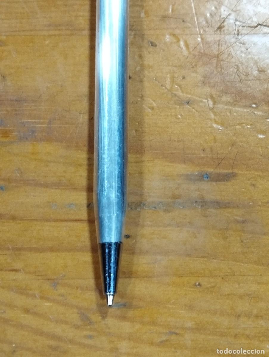 Bol&iacute;grafos antiguos: BOLIGRAFO CROSS PLATA. FUNCIONA Y ESCRIBE. - Foto 3