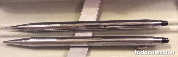 Bol&iacute;grafos antiguos: CONJUNTO DE LAPICEROS DE LA MARCA CROSS -USA - Foto 2