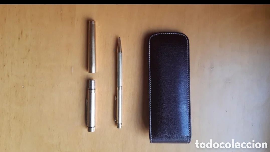 Bol&iacute;grafos antiguos: Boli y pluma de oro y estuche - Foto 5