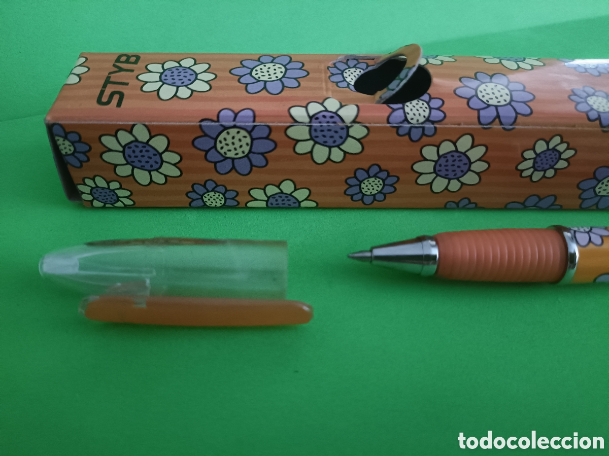 Bol&iacute;grafos antiguos: Bol&iacute;grafo Styb naranja - Foto 2