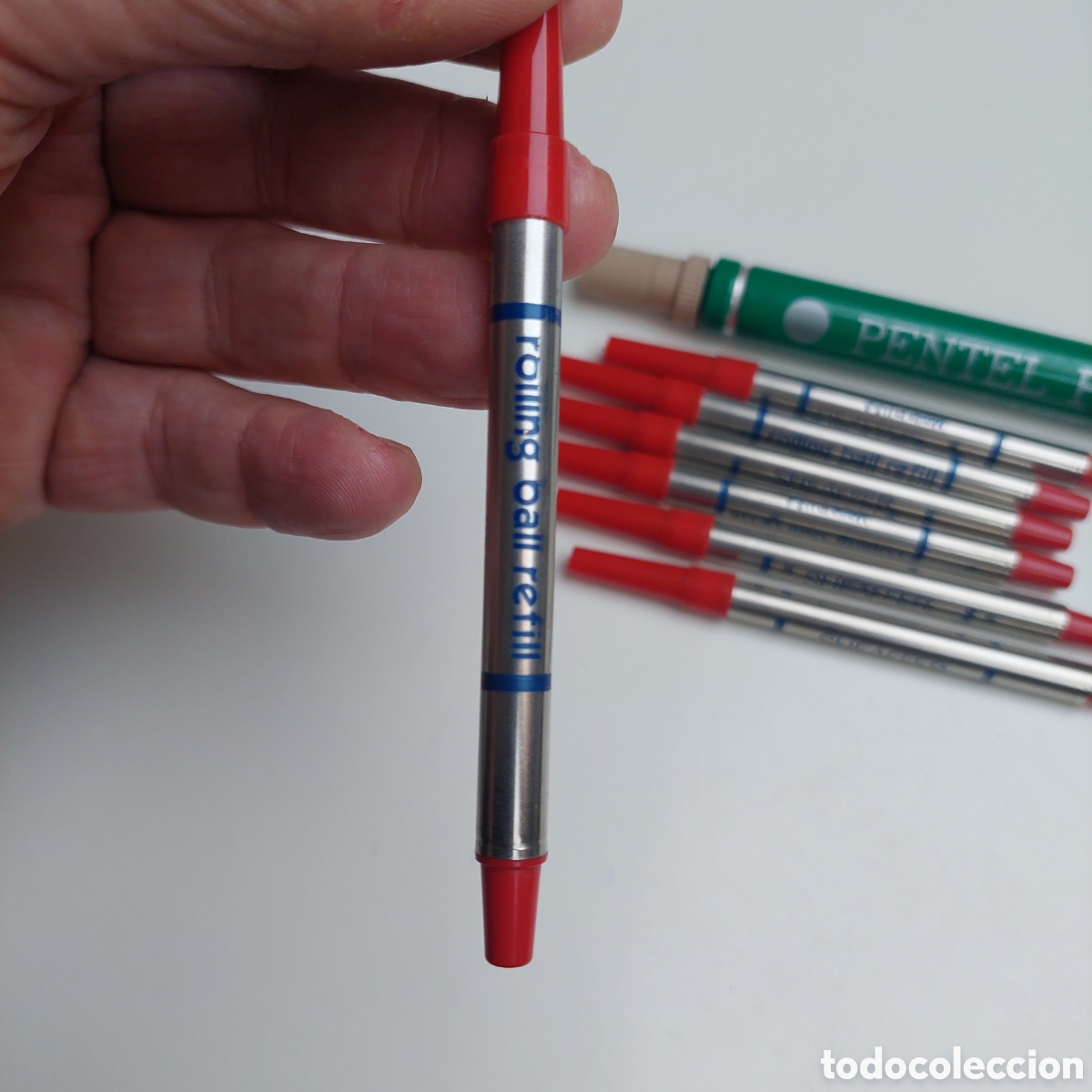 Bol&iacute;grafos antiguos: Lote de Sheaffer rojo. - Foto 2