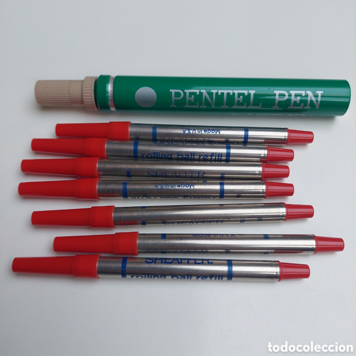 Bol&iacute;grafos antiguos: Lote de Sheaffer rojo. - Foto 1