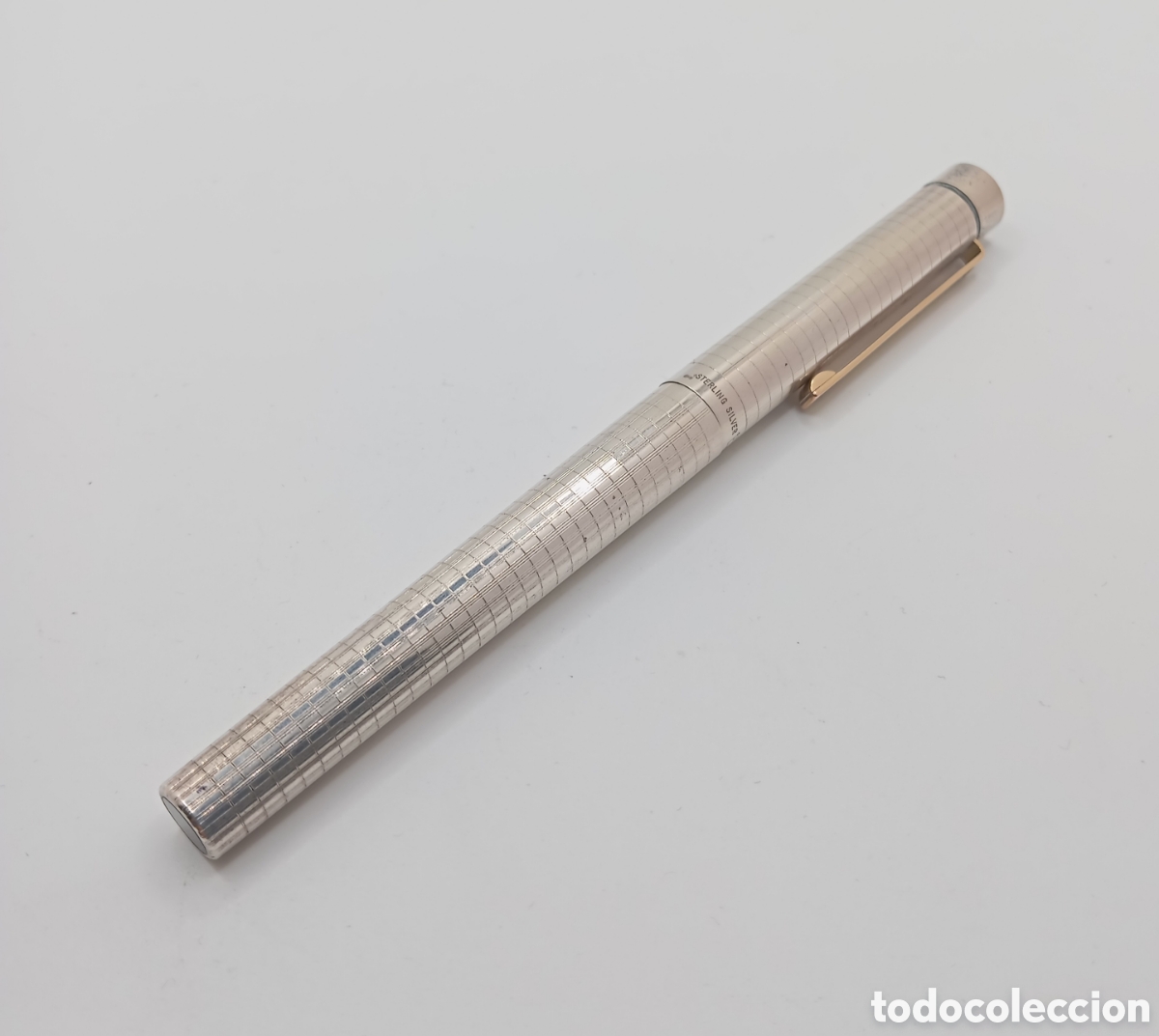 Bol&iacute;grafos antiguos: Rollerball Sheaffer Targa en plata de le6 - Foto 2