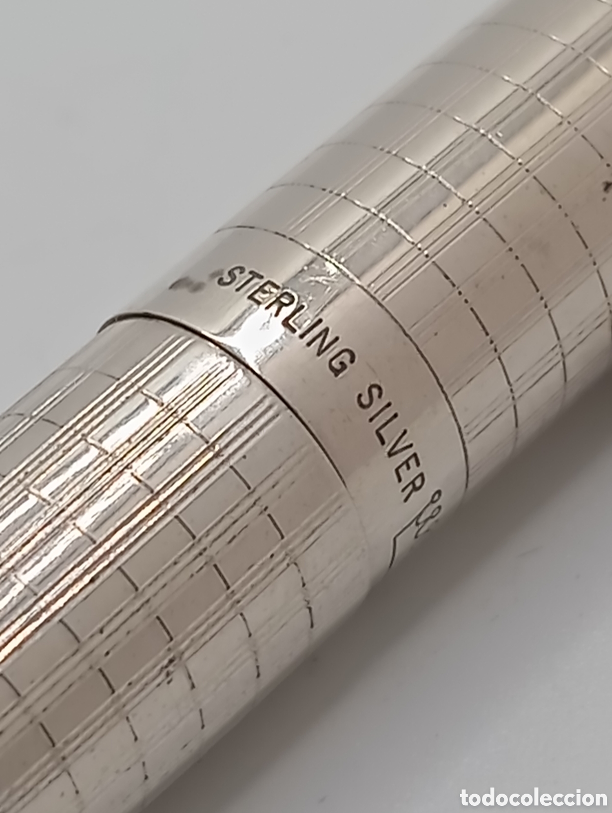 Bol&iacute;grafos antiguos: Rollerball Sheaffer Targa en plata de le6 - Foto 6