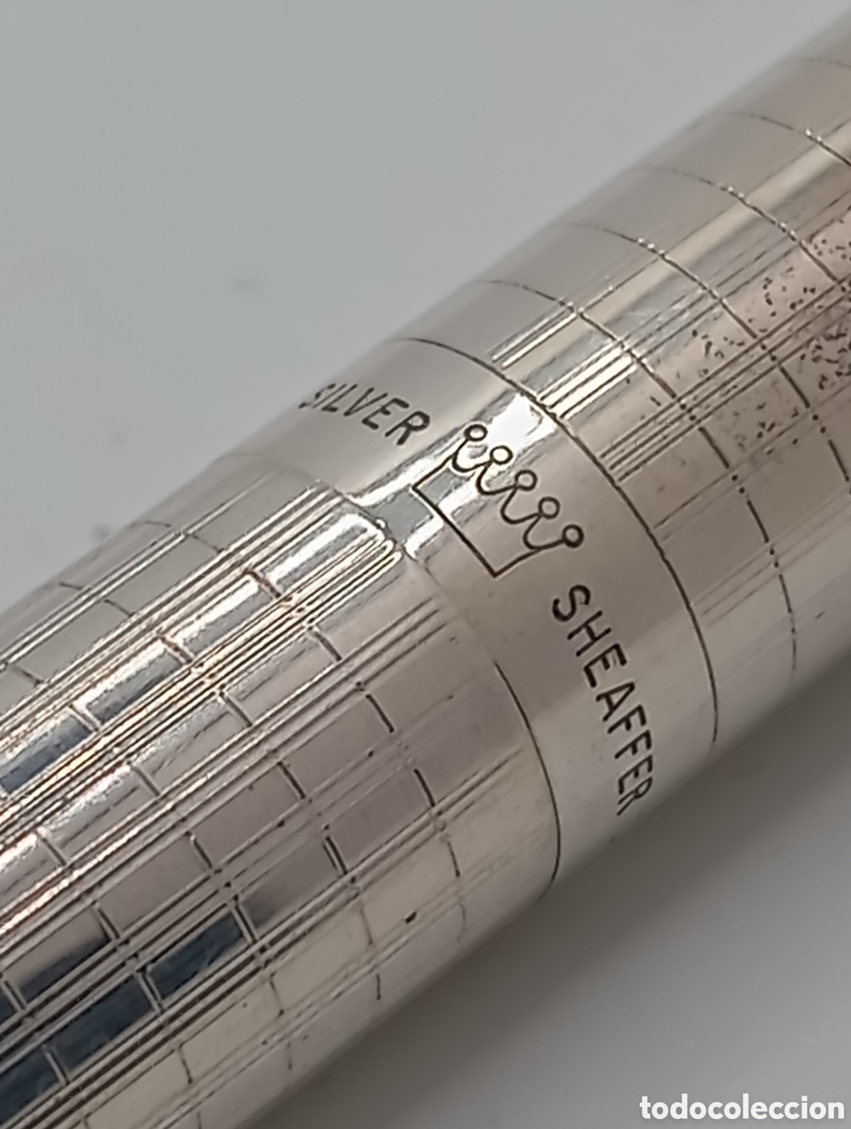 Bol&iacute;grafos antiguos: Rollerball Sheaffer Targa en plata de le6 - Foto 7