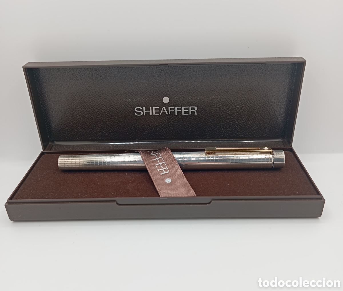 Bol&iacute;grafos antiguos: Rollerball Sheaffer Targa en plata de le6 - Foto 1
