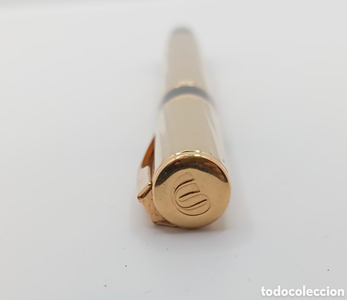 Bol&iacute;grafos antiguos: Rollerball waterman dorado - Foto 2