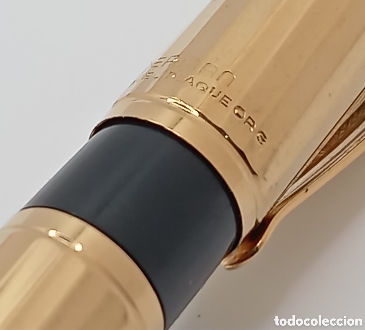 Bol&iacute;grafos antiguos: Rollerball waterman dorado - Foto 5
