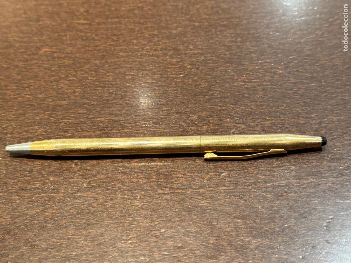 Old Ballpoint Pens: Bol&iacute;grafo Cross, chapado en oro de 14 kilates, funciona