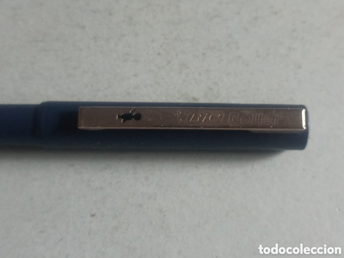 Bol&iacute;grafos antiguos: Rotulador Bic Roller azul - Foto 2
