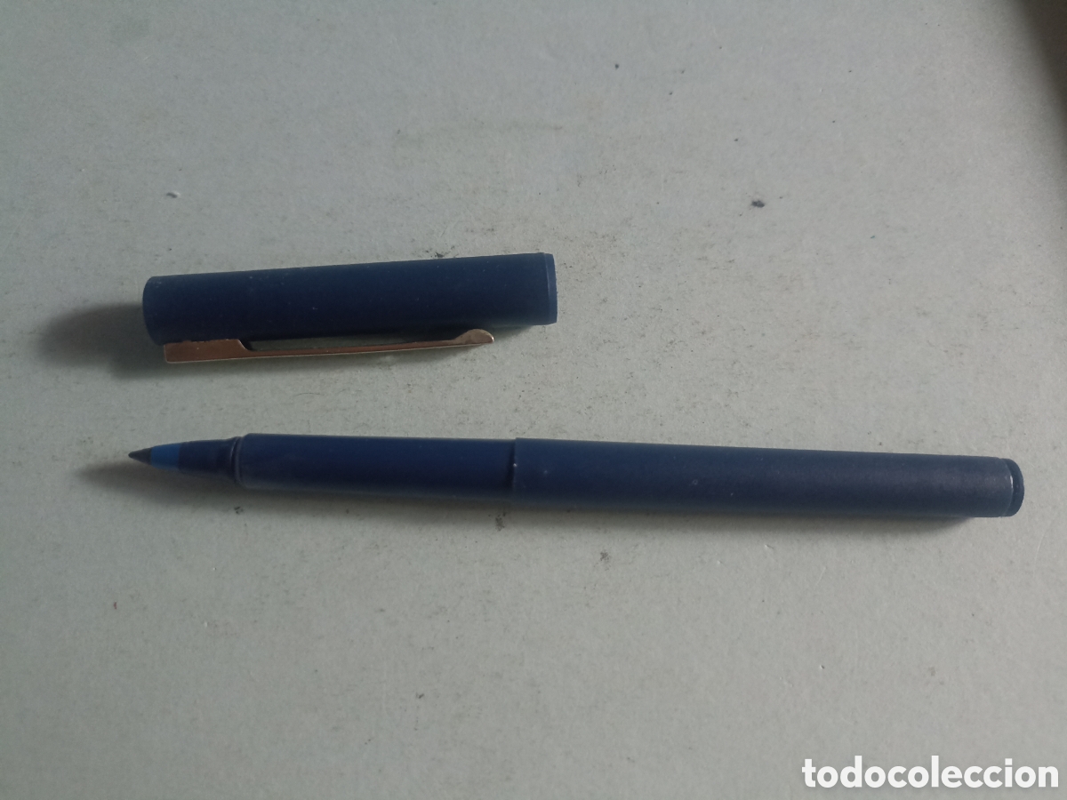 Bol&iacute;grafos antiguos: Rotulador Bic Roller azul - Foto 3