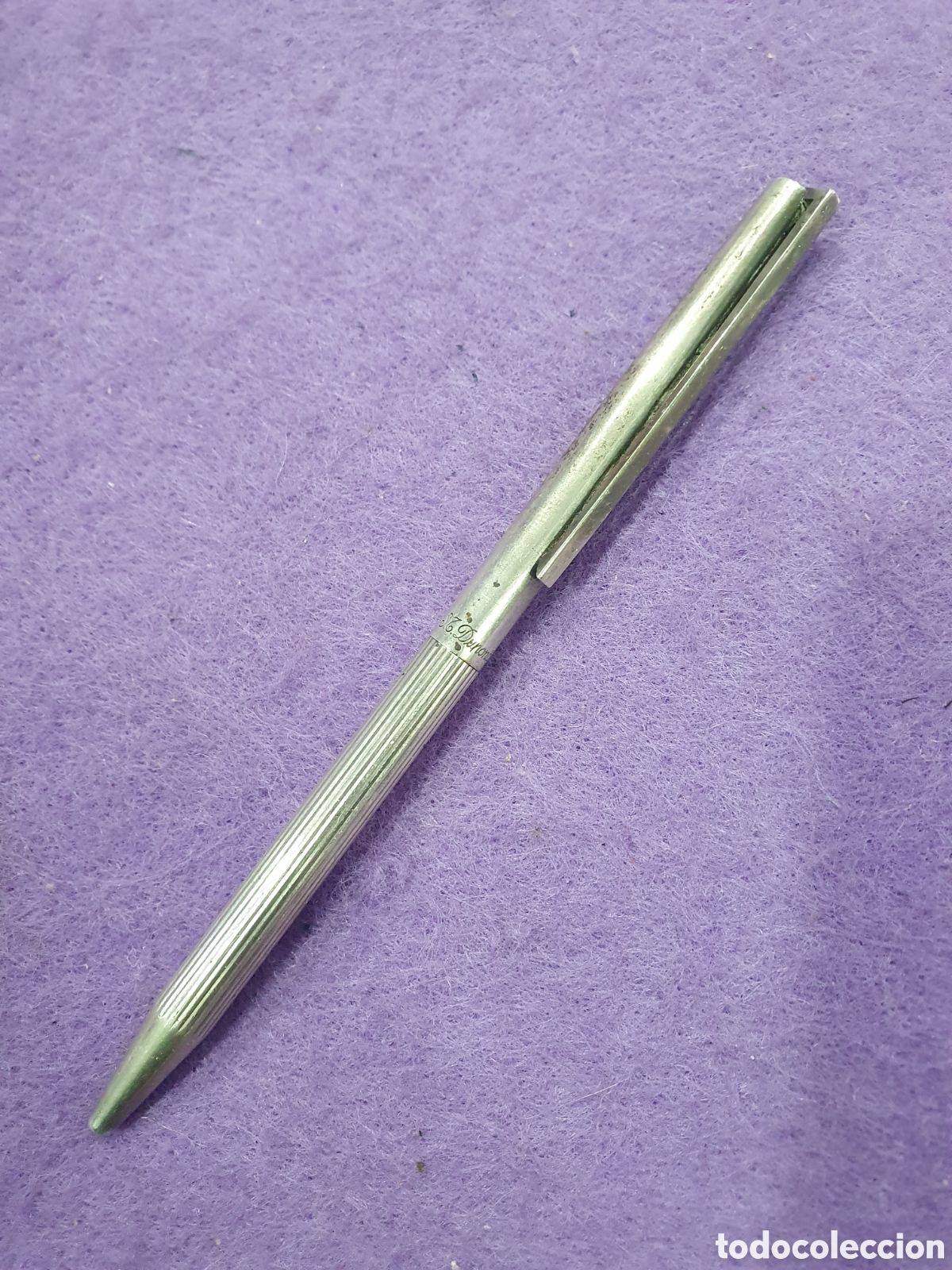 Bol&iacute;grafos antiguos: Bol&iacute;grafo ST Dupont plata de ley 925. (L128)