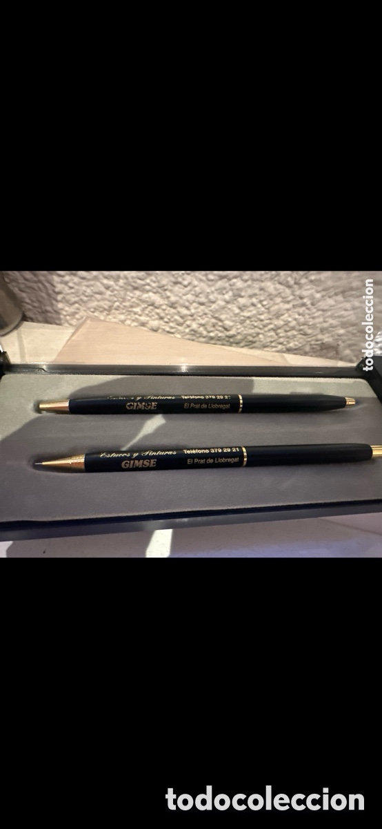 Bol&iacute;grafos antiguos: CONJUNTO DE DOS BOL&Iacute;GRAFOS CON CAJA. - Foto 2