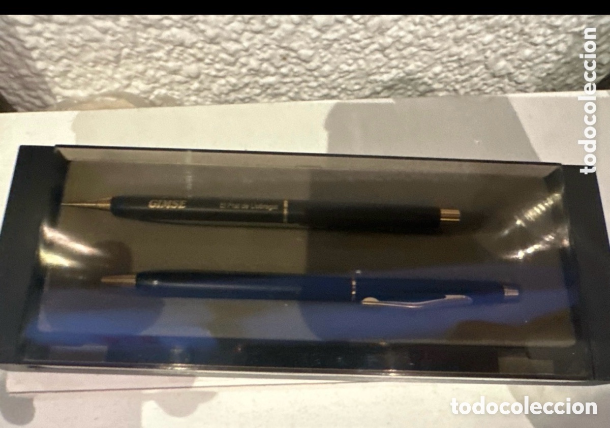 Bol&iacute;grafos antiguos: CONJUNTO DE DOS BOL&Iacute;GRAFOS CON CAJA. - Foto 1