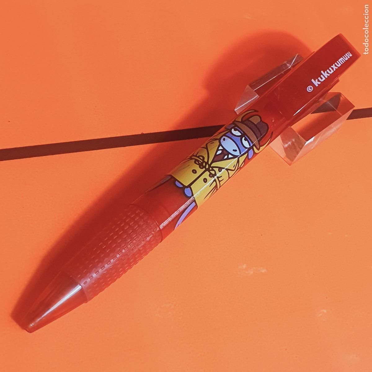 Bol&iacute;grafos antiguos: BOL&Iacute;GRAFO-INOXCROM SIDNEY KUKUXUMUSU-ESPA&Ntilde;A-ROJO TRANSLUCENT-NUEVO-PRECIOSO-DESCATALOGADO.