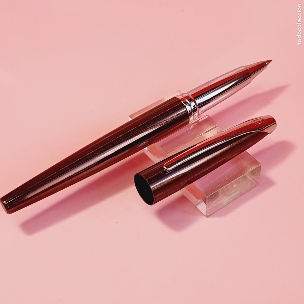 Bol&iacute;grafos antiguos: 9390-BOL&Iacute;GRAFO ROLLER-CROSS ATX-COLOR CAF&Eacute; MET&Aacute;LICO-NUEVO-FUNCIONANDO-VER FOTOS