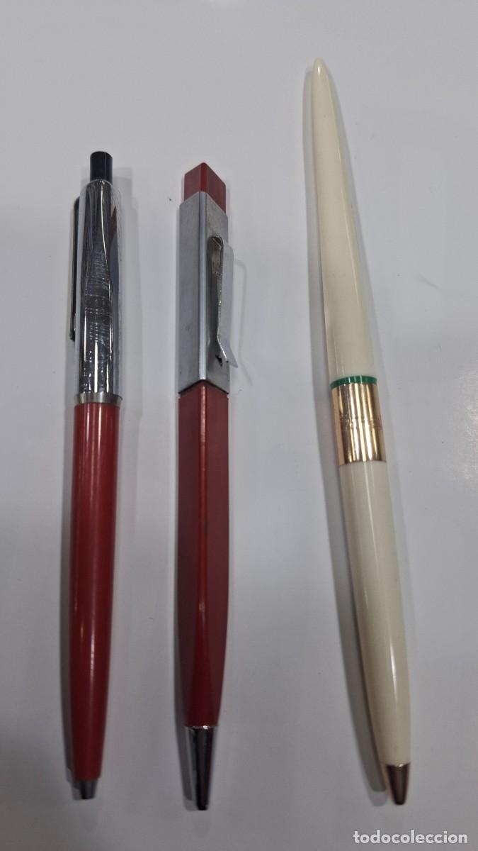 Bol&iacute;grafos antiguos: 3 boligrafos a&ntilde;os 70 vintage