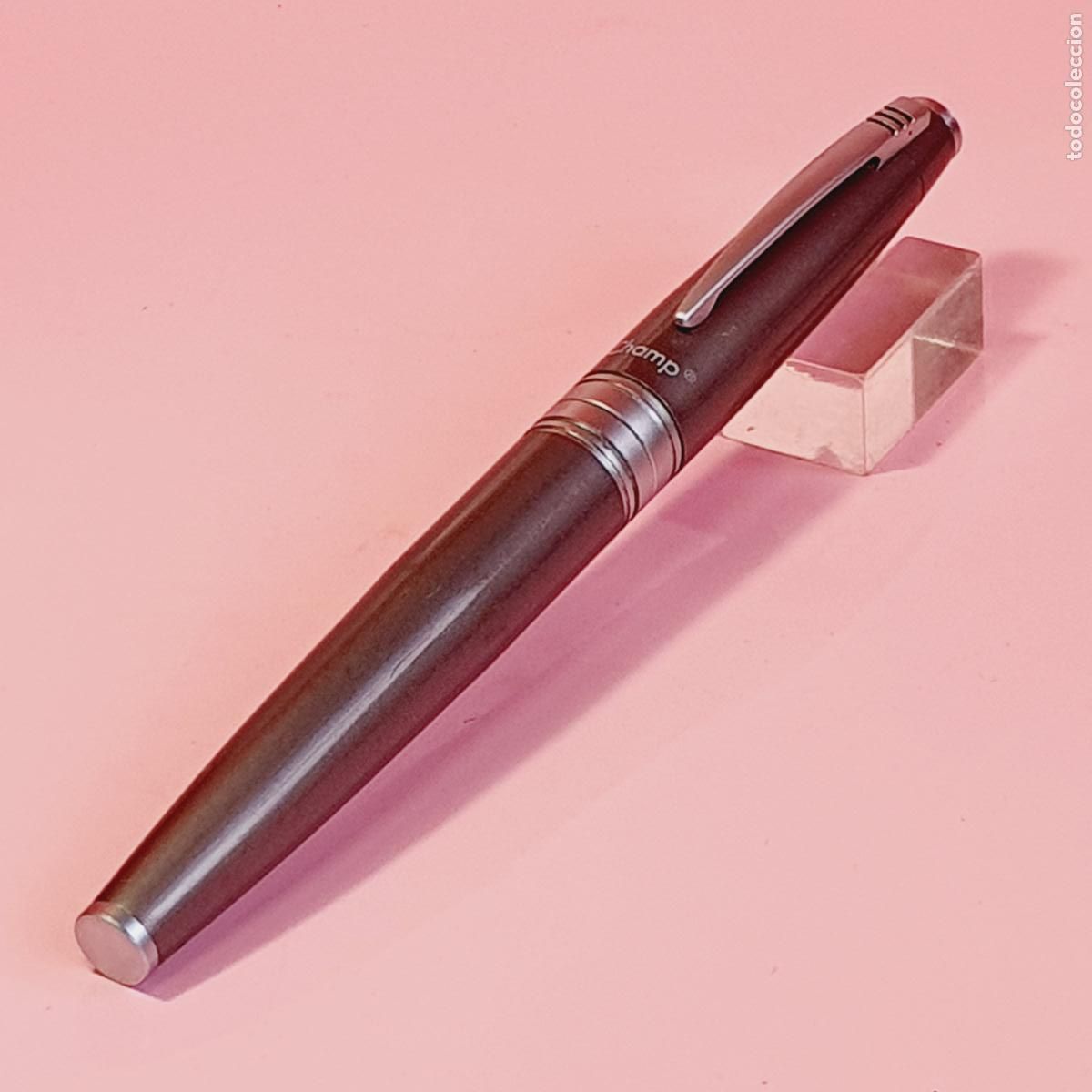 Bol&iacute;grafos antiguos: ROLLER/BOL&Iacute;GRAFO-CHAMP-GRISES-COMO NUEVO-MET&Aacute;LICO-PESADO-VER FOTOGRAF&Iacute;AS.