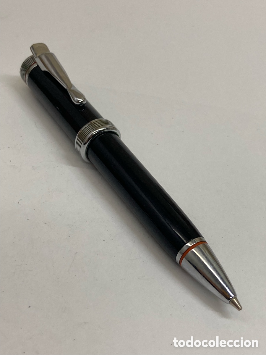 Bol&iacute;grafos antiguos: Bol&iacute;grafo Harley Davidson cuerpo celuloide negro