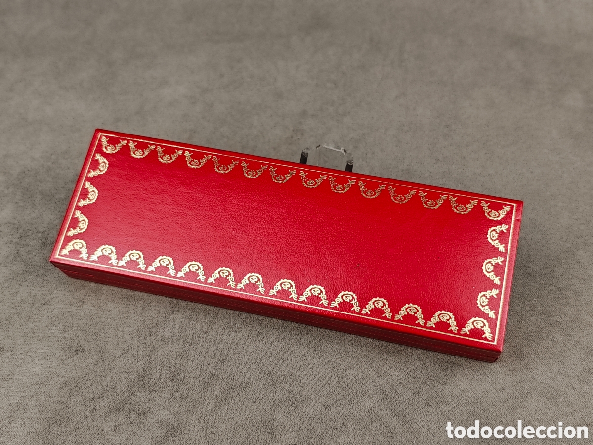 Bol&iacute;grafos antiguos: Antigua Caja Estuche para Bol&iacute;grafo Must de Cartier