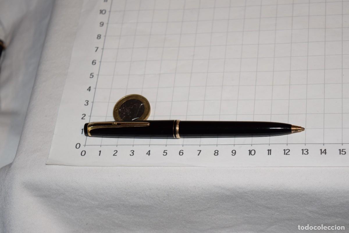 Bol&iacute;grafos antiguos: Vintage, bol&iacute;grafo MONTBLANC - Modelo N&ordm; 28 / Cuerpo NEGRO, detalles dorados - &iexcl;Mira fotos/detalles!