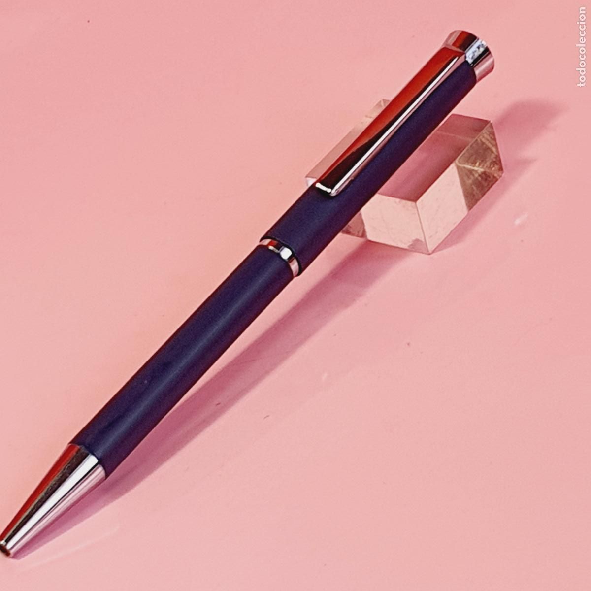 Bol&iacute;grafos antiguos: BOL&Iacute;GRAFO-SIN MARCA-AZUL MATE/CROMO-EXCELENTE-COLECCIONISTAS.