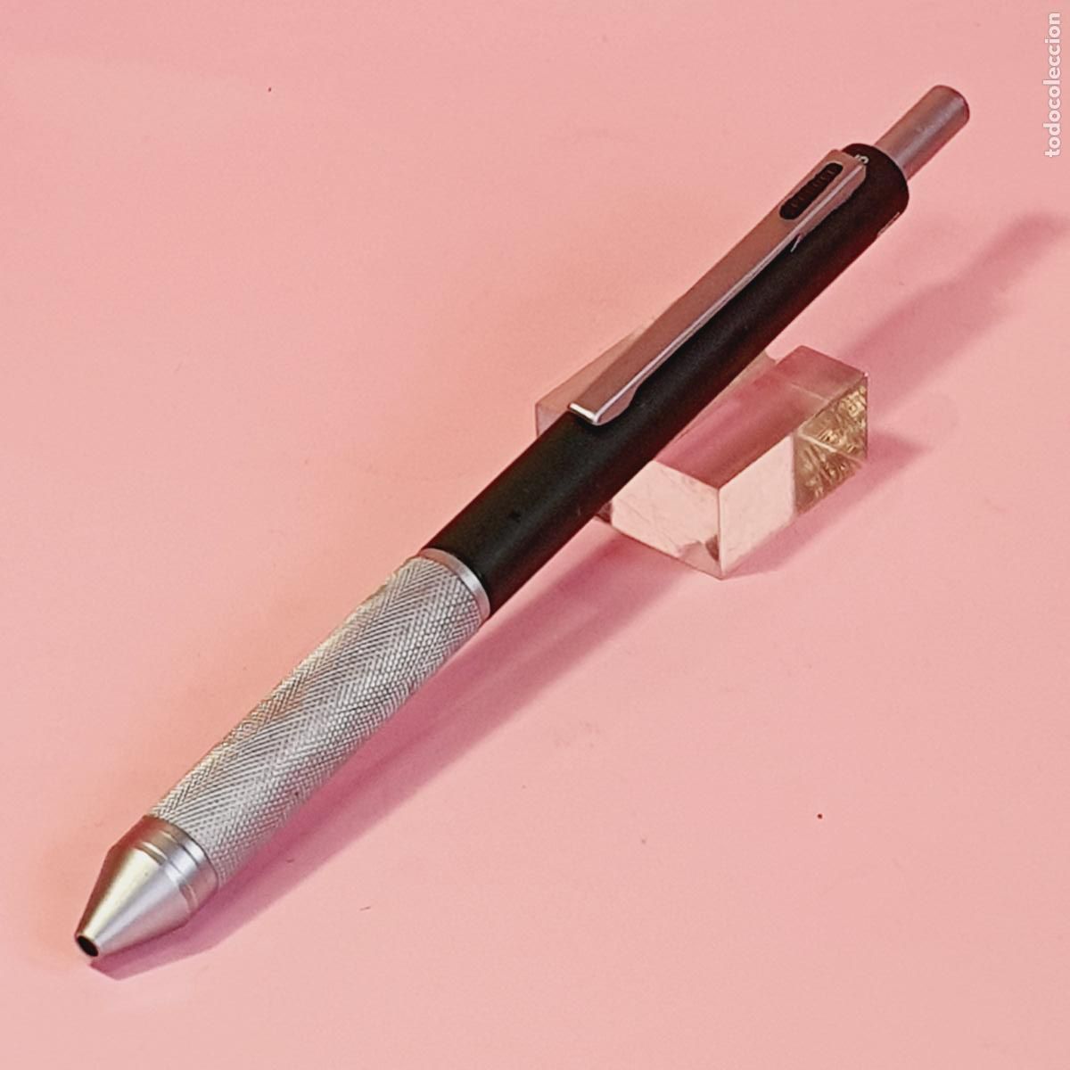 Bol&iacute;grafos antiguos: BOL&Iacute;GRAFO-MULTICOLOR+PORTAMINAS-SIN MARCA-VERDE+ALUMINIO-9,5/10-3 COLORES+PORTAMINAS-EXCELENTE.