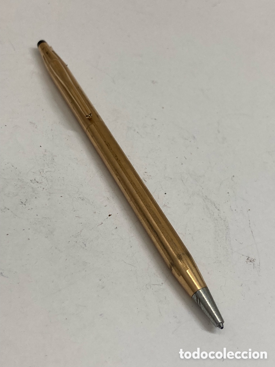 Bol&iacute;grafos antiguos: Bol&iacute;grafo Cross cuerpo dorado