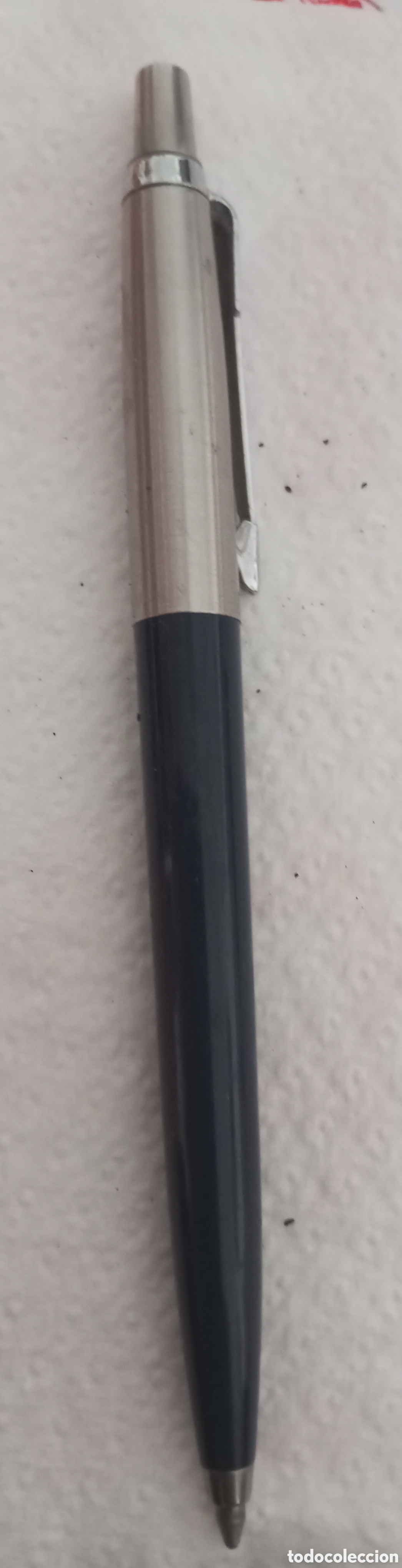 Bol&iacute;grafos antiguos: Bol&iacute;grafo Parker jotter maden in UK azul y acero