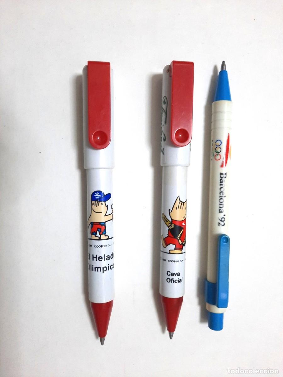 Bol&iacute;grafos antiguos: Lote de boligrafos 2 del Cobi y uno de las Olimpiadas de 1.992