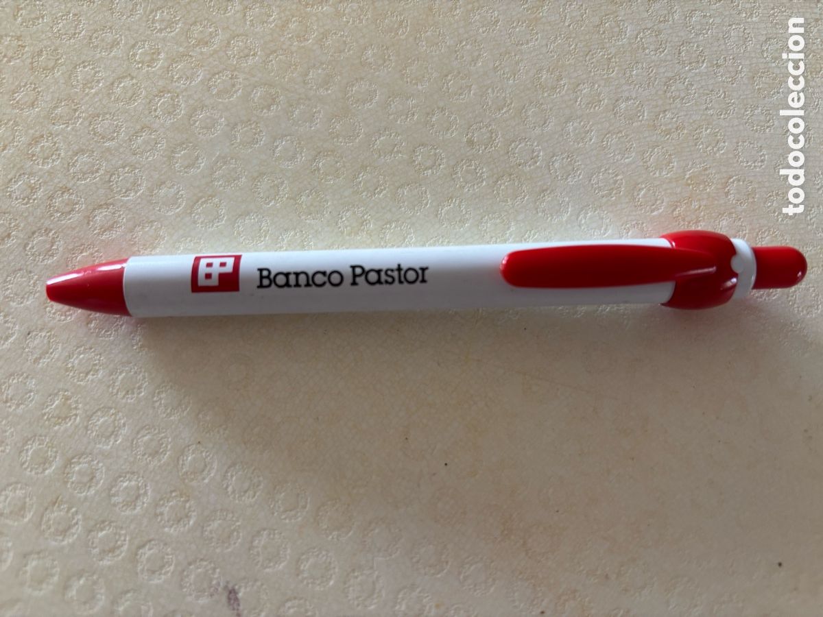 Bol&iacute;grafos antiguos: Bol&iacute;grafo Banco Pastor publicidad INOXCROM