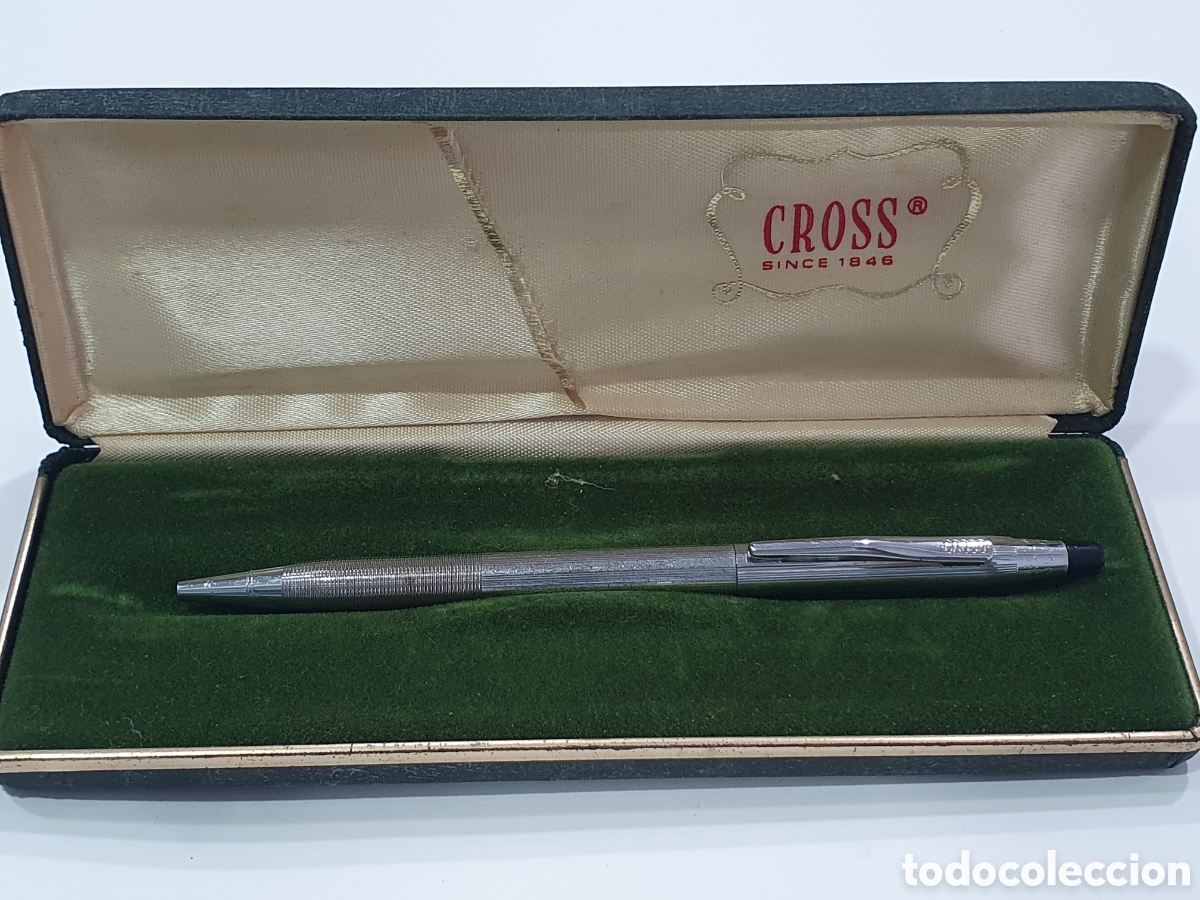 Bol&iacute;grafos antiguos: Bol&iacute;grafo Cross cromado. (L61)