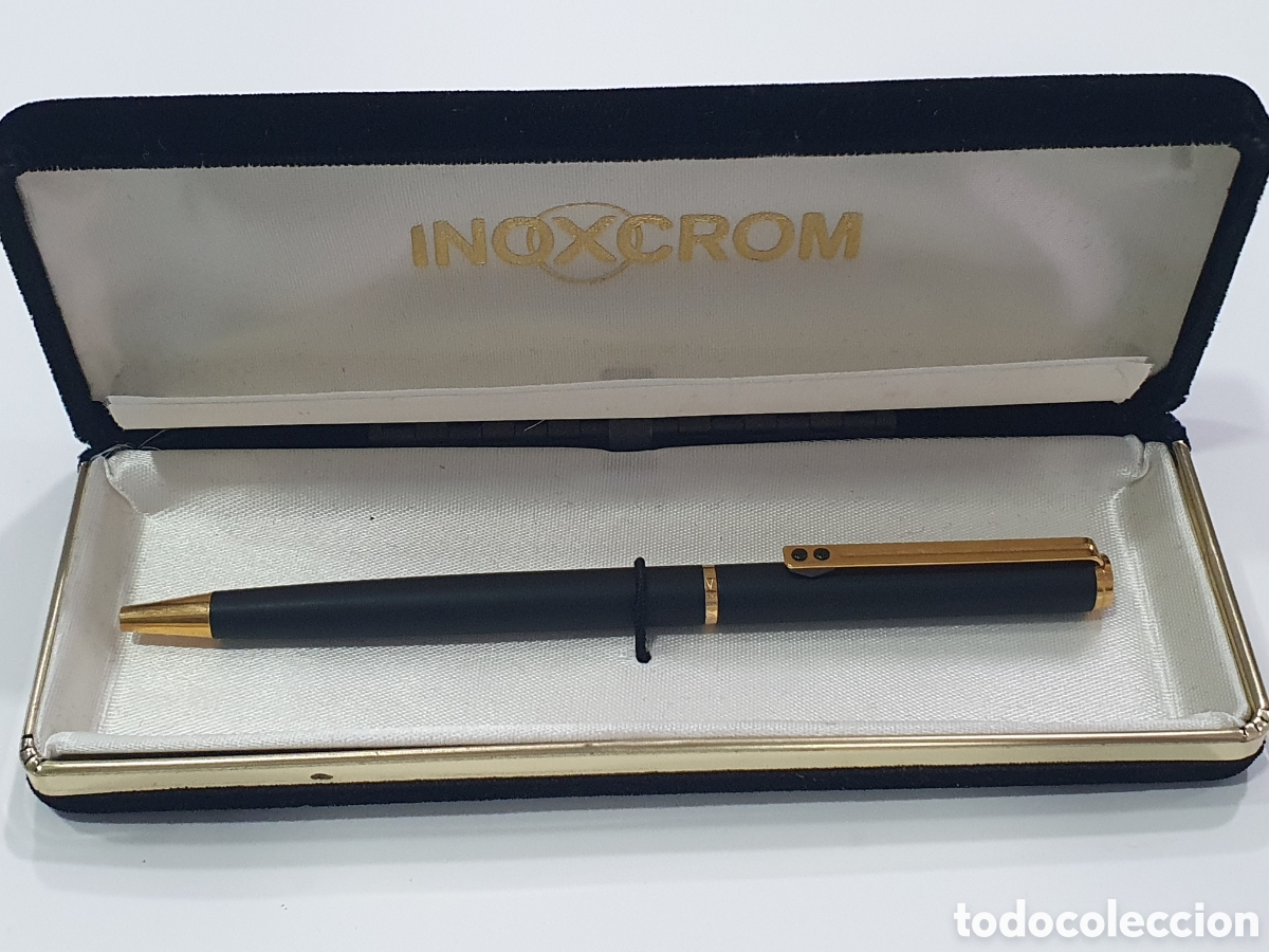 Bol&iacute;grafos antiguos: Bol&iacute;grafo Inoxcrom negro. (L61)