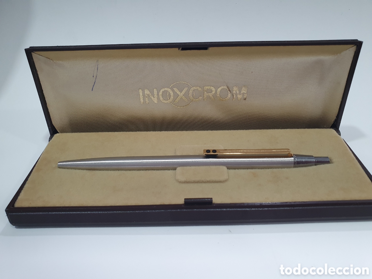 Bol&iacute;grafos antiguos: Bol&iacute;grafo Inoxcrom 2001 en caja. (L61)