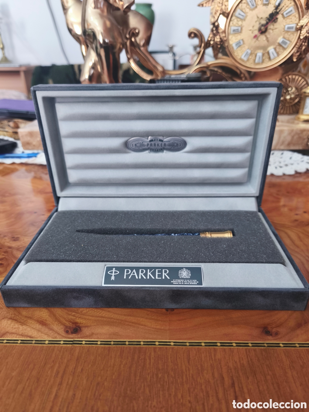 Bol&iacute;grafos antiguos: Bol&iacute;grafo Parker Duofold Marble Blue