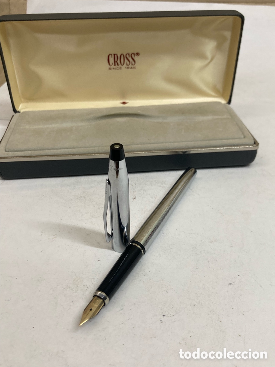 Bol&iacute;grafos antiguos: Pluma Cross cuerpo met&aacute;lico