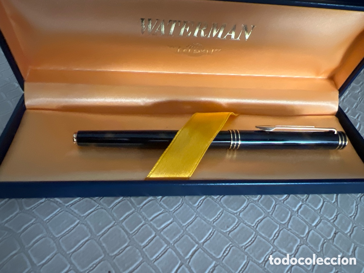 Bol&iacute;grafos antiguos: BOL&Iacute;GRAFO WATERMAN MARMOLADO EN CAJA